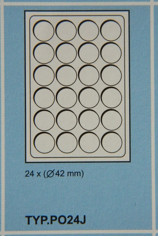 Plato na mince semiš 6/4 (J42mm)kruhové + průhledný kryt