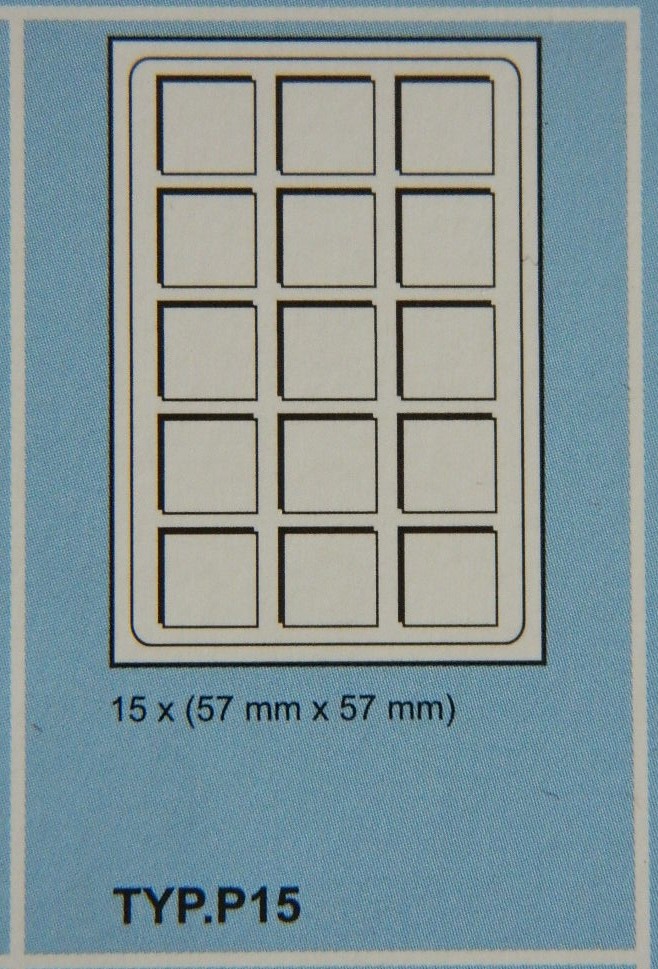 Plato na mince semiš 5/3 čtvercové + průhledný kryt