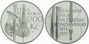 200 kč 2011 200. výročí zahájení výuky na Pražské konzervatoři PROOF